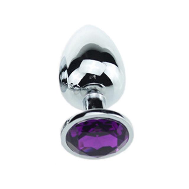 1PCS Small Size Metal Crystal Stainless Steel Anal Plug Jewelled Anal Butt Plug Sex Toys Products