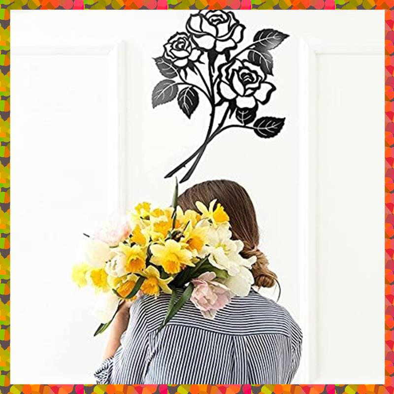 Promotion! 1 PCS Iron Ration Metal Decoration Wall Hanging Metal Wall Art Room Decoration Wall Decor Metal Rose Wall Decor