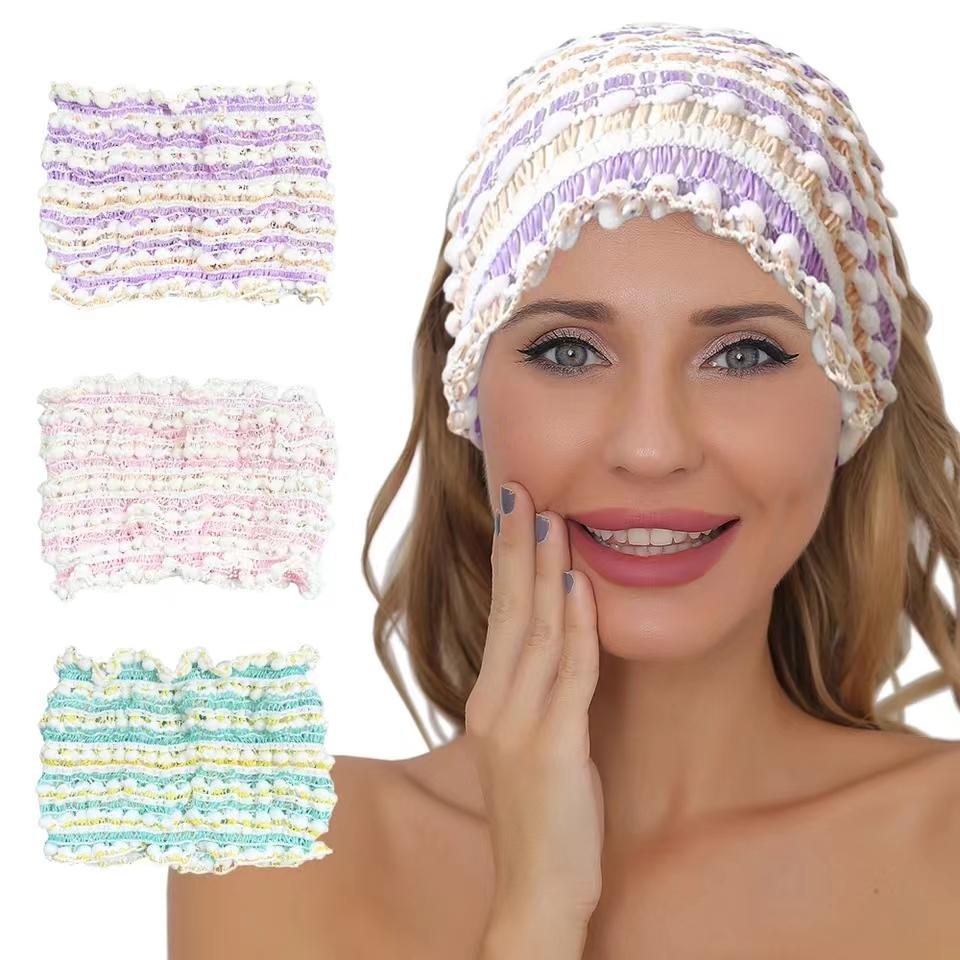 Washing Face Elastic Headband Stylish Elastic Headband with Hollow Design Non-slip Wide Hair Accessories for Women Twist Knitted