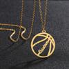 Atoztide Personalisierte Individuelle Fußball Sport Name Halskette Edelstahl für Damen Herren Anhänger Mode Geburtstag Schmuck Geschenk
