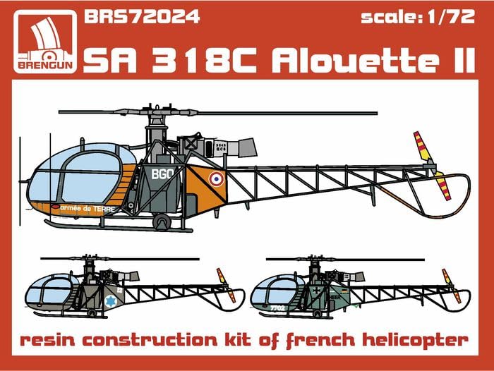 Brengun SA 318C Alouette II Resin Kit HAUBRS72024 1/72 (Airplane)