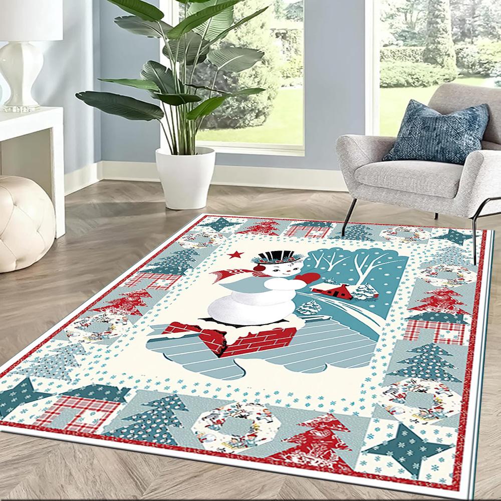 Christmas 127 Carpet Suitable for Playrooms Balcony Living Rooms Hallway Antislip Carpet Decorate Offices Wedding Party Gift