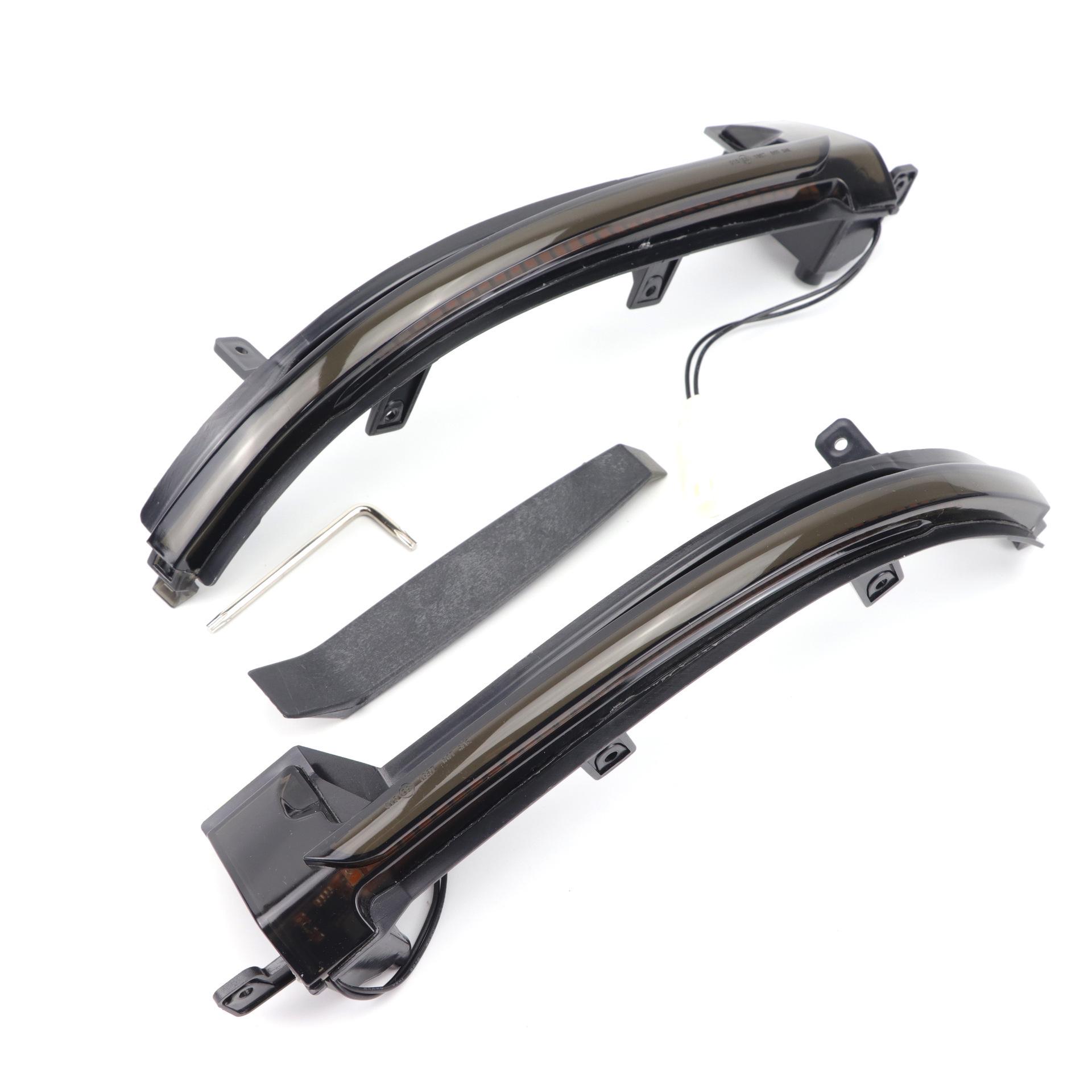 Volkswagen Touareg II MK2 7P (2010-2018) LED Sequential Rearview Mirror Turn Signals Aviation Aluminum