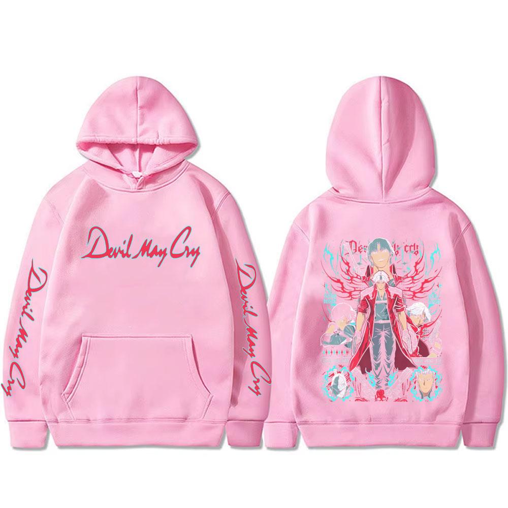 Felpa con cappuccio grafica Anime Devil May Cry Figlio di Sparda Dante Uomo Donna Casual Vintage Oversize Felpa con cappuccio Cartoon Manga Maschile
