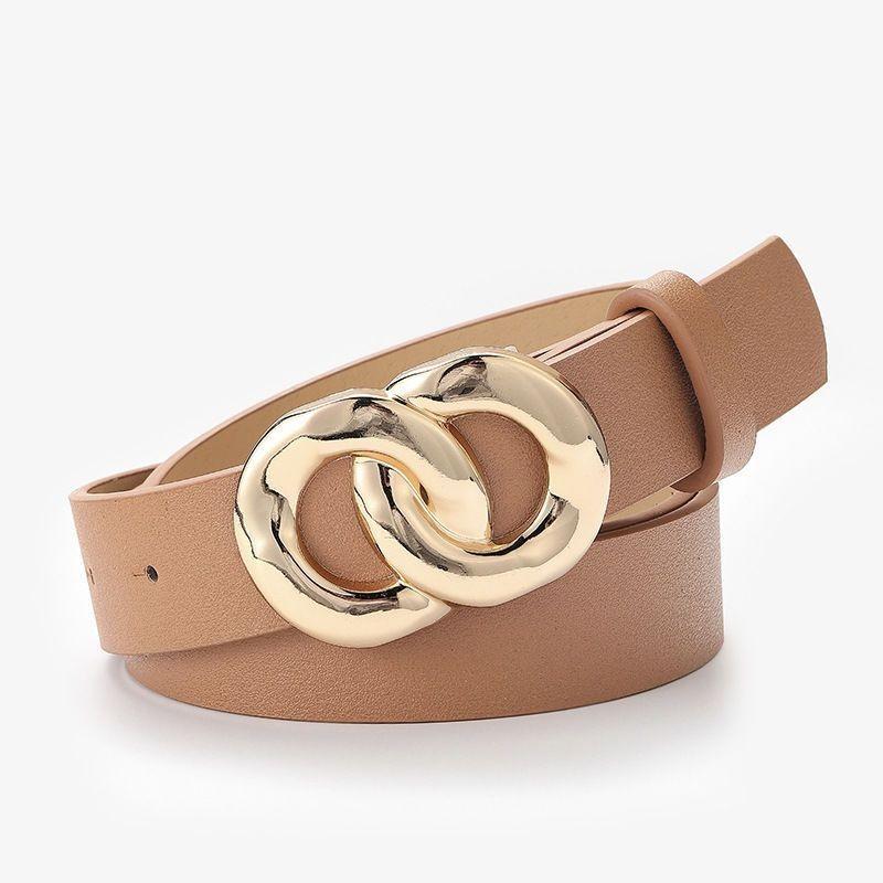

Contemporary Womens Minimalist Chain Buckle Waist Belt In Versatile Fall Colors света загар