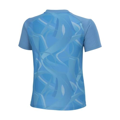 Mizuno MUGEN GRAPHIC Training Short Sleeve T-Shirt, Player-Inspired Design, Kids', 32JAB952, Parisian Blue
