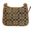 Coach 10567 Turn Lock Signature Canvas Shoulder Bag Brown Canvas Women Used