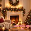 64 Pcs 32 Sets Christmas Artificial Floral Bouquet with Red Berries Pinecones and Pine Branches for Indoor Outdoor Decorations