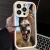 Phone Case for iPhone 17 Air 16E 15 16 Pro Max Funny Donkey Animal Cover 14 Plus 13 12 Mini Soft Shell Silicone Fundas