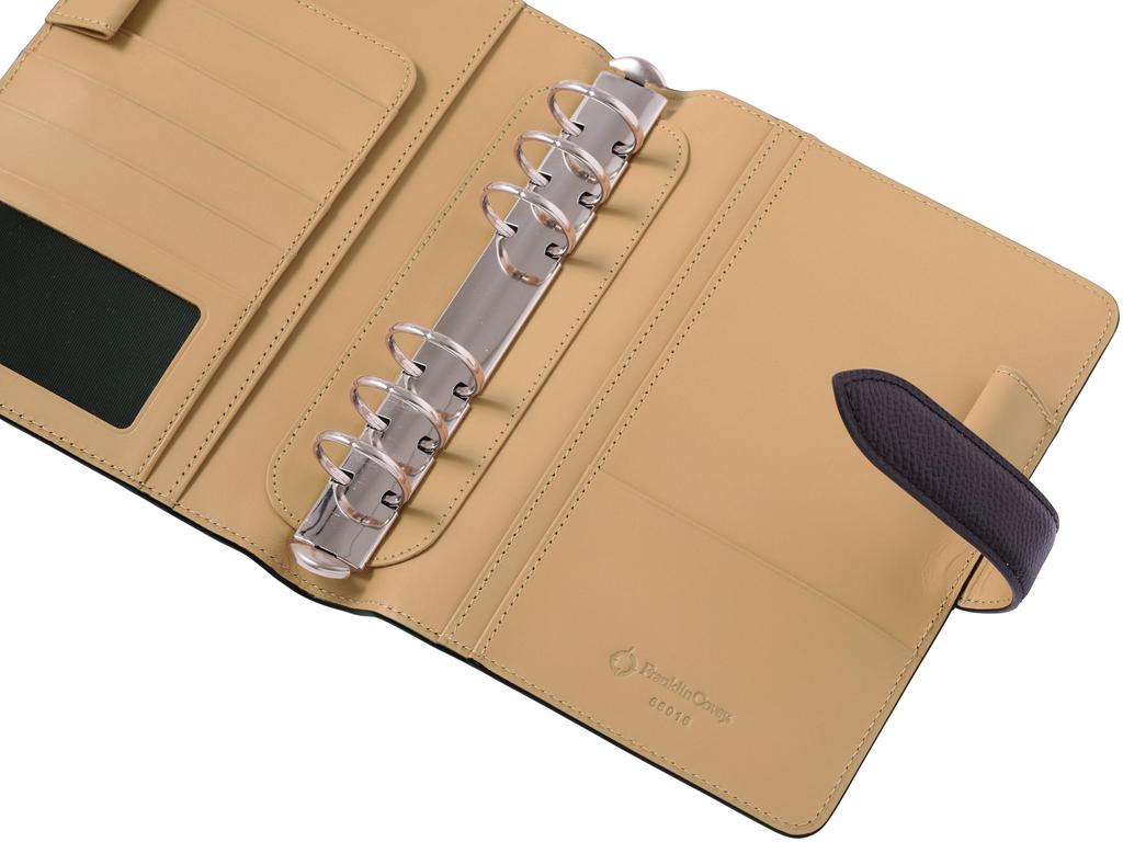 Franklin Planner Cordovan Embossed Binder, Compact Size, 25mm, Black, 66016