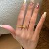 Iris Cross Double-sided Ring Niche Design Personality Temperament Versatile Ring