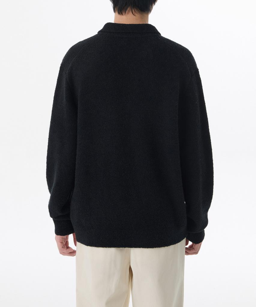 MUSINSA STANDARD Boucle Collared Knit [Black]