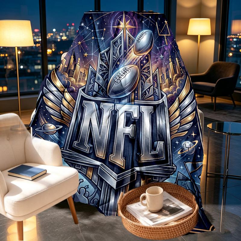 NFL Print Decke - Weich & Bequem, für Schlafzimmer, Reisen, Sofa, Heimdekoration - Geburtstags-Weihnachtsgeschenk für Freund