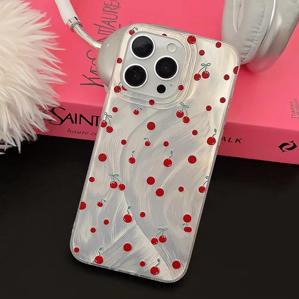 Pink Strawberry Phone Case For IPhone 17 Air 16 15 14 13 12 11 Pro Max Cover For IPhone 16 15 14 Plus Case Cover Funda Bumber