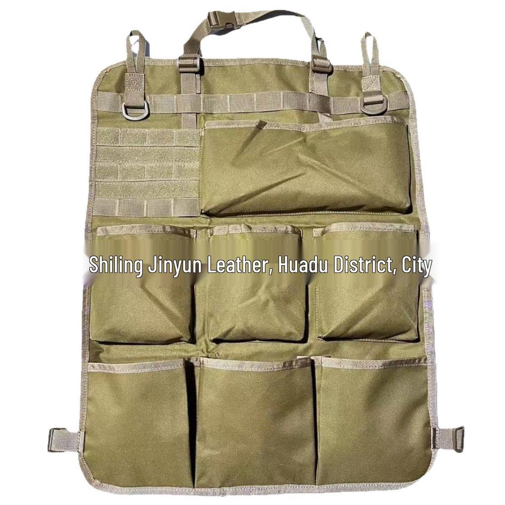 2025 Camouflage Tactical Car Seat Backrest Storage Bag with Eight Pockets