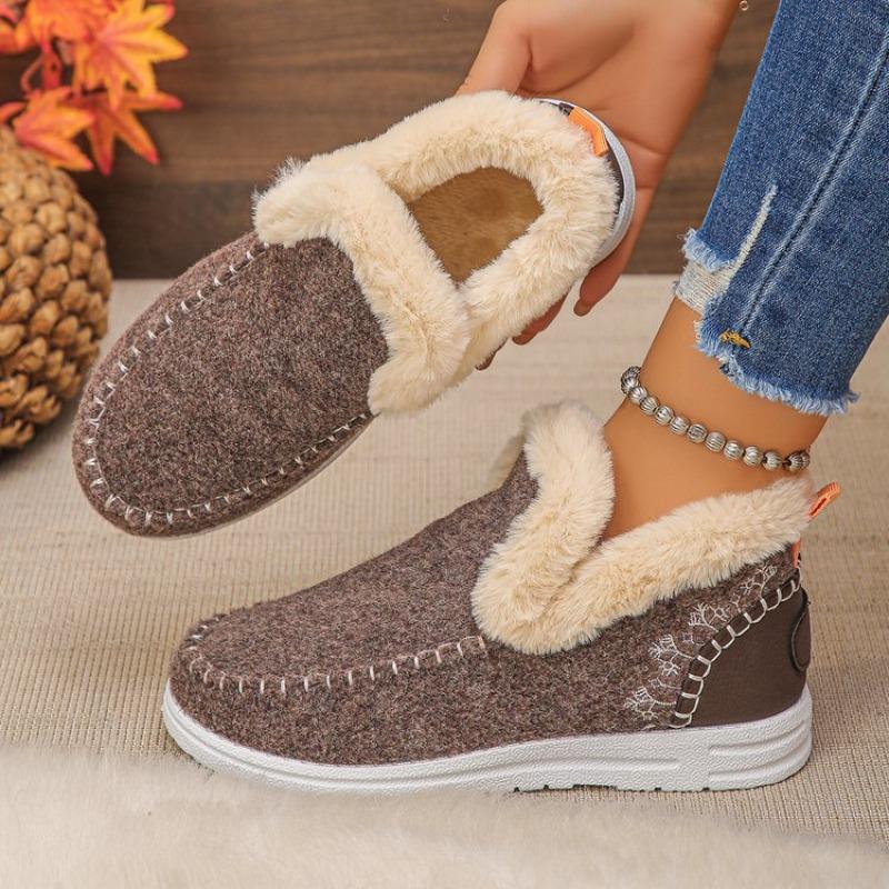 New High-top Cotton Shoes for Women, Fleece and Thickened Snow Boots, and Ankle Boots