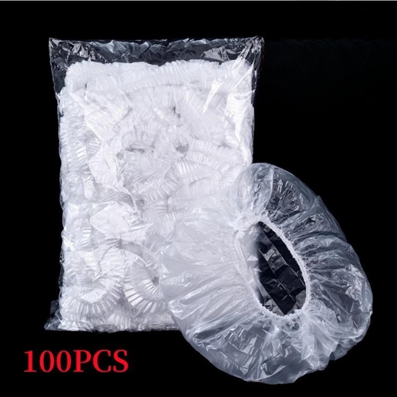 100pcs Disposable Food Grade Plastic Wrap - Fresh-Keeping Sealing Covers for Food Storage, Home Kitchen, Picnic, BBQ