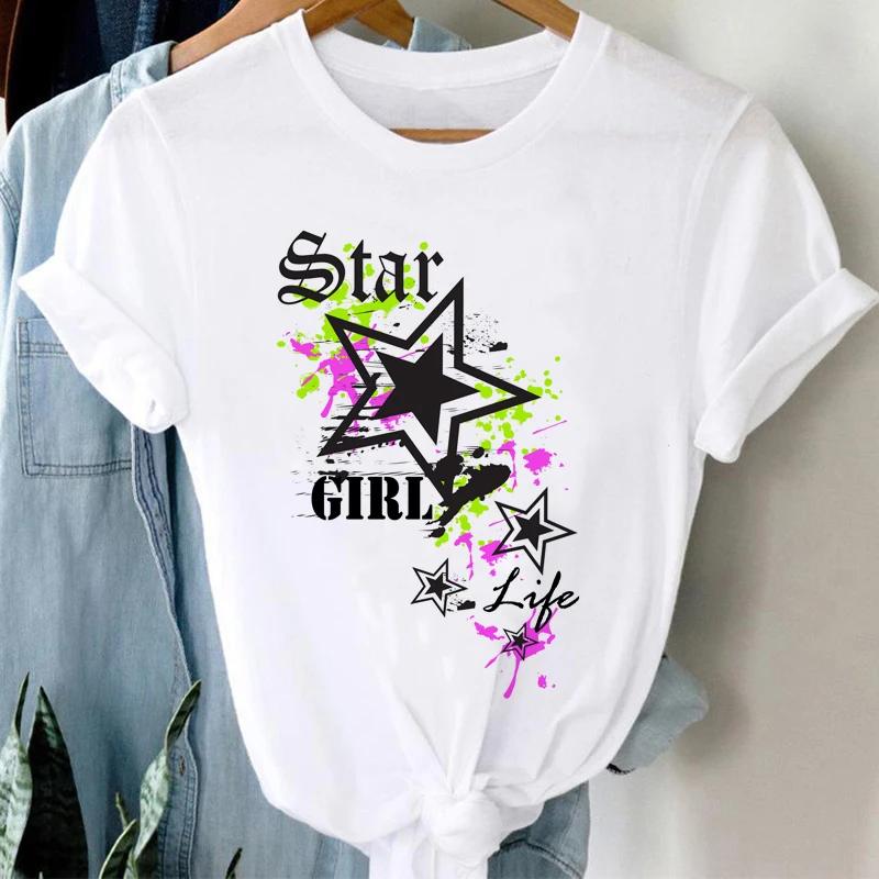 Unisex Ice Cream Casual Cute Beach 90s Cartoon Short Sleeve Graphic Summer Fashion Print Female Clothes Tops Tees Tshirt TShirt