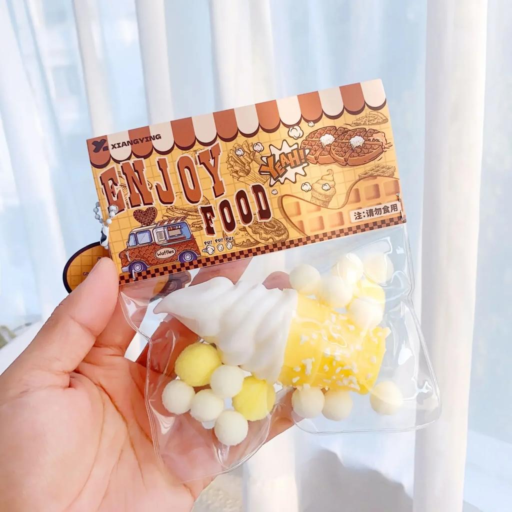 Squishy Food Creative Kids Fidget Toy Simulation exquisite Waffle  Bread Toast Donuts Slow Rising Squeeze Stress Relief Toys