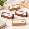 Wooden Base Price Label Stand Beech Wood Table Number Card Holder  Cosmetic Display