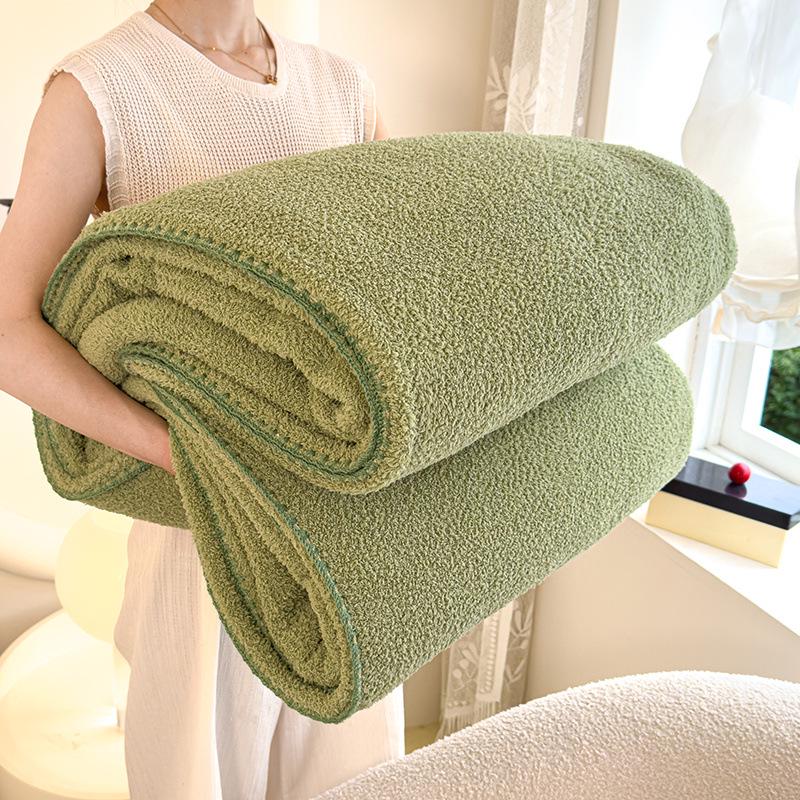 A-Class Lambswool Blanket: Solid Color, Thickened, Autumn/Winter Sofa & Nap Cover