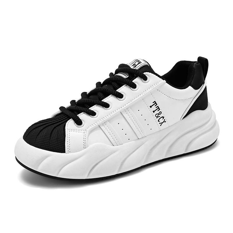 New Fashion Platform Sneakers Men Shel Toe Designer Shoes Men Streetwear Men's Casual Sneakers Comfort Vulcanised Shoes