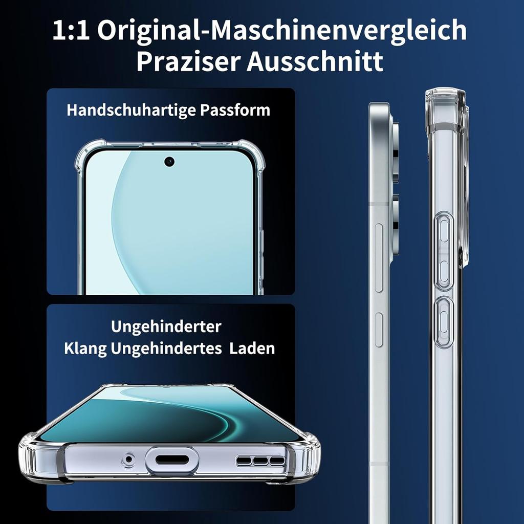 Przezroczyste etui TPU dla OPPO Reno 14 Pro 14F Reno14 F 5G Pokrowiec ochronny Cztery narożniki Odporny na wstrząsy Bumper Coque Fundas