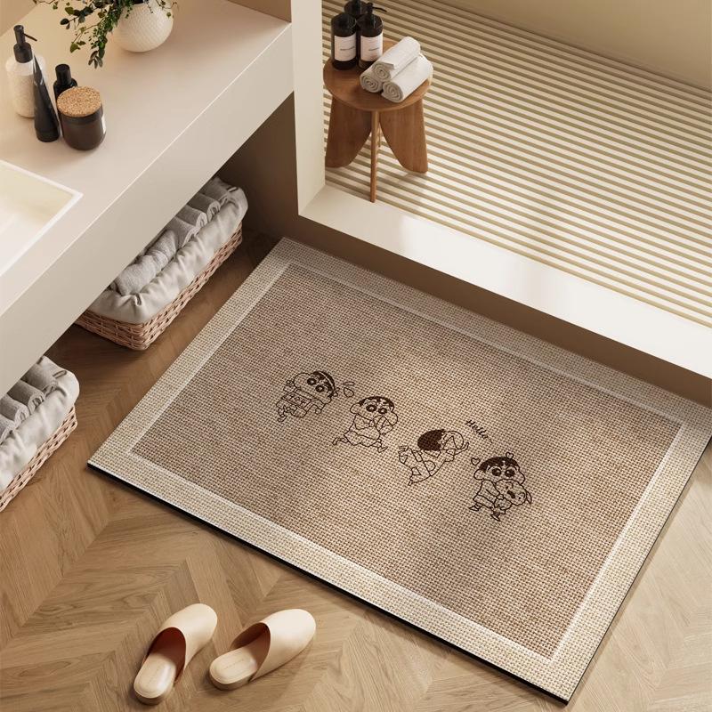 Diatomite Super Absorbent Non-Slip Bathroom Mat Toilet Anti-Skid Bathtub Foot Mat Kitchen Living Room Floor Mat Entrance Doormat