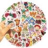 60Pcs Fruit Critter Animal Stickers Waterproof Vinyl Decals Diy Laptops Water Bottles Phones Decorative Stickers Toy