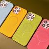 Luxury Heat Dissipation Mesh For Magsafe Magnetic Case For iPhone 17 16 15 14 Plus 13 12 11 Pro Max Breathable Cooling PC Cover