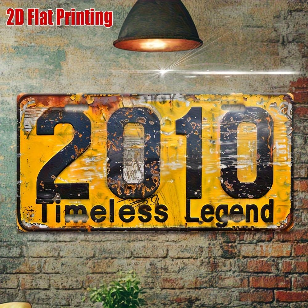 D Flat Pc Vintage Metal License Plate Wall Art Xinch Country Aluminum Sign Design Eternal Legend