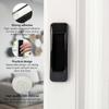 6 Pack Self-Adhesive Sliding Door Handles with Double-Sided Tape for Cabinets, Windows, Refrigerators, Furniture, Drawers, Glass Doors (Black)