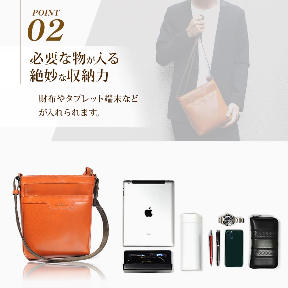 Joya Genuine Leather Smart Briefcase Bag, CAMEL J4521