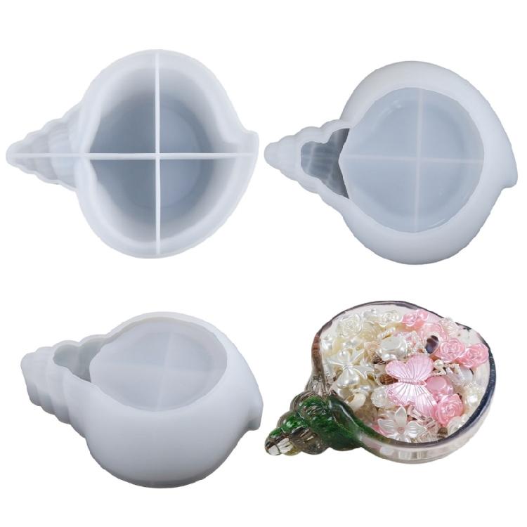 Versatile Silicone Mold DIY Storage Box Making Mould Lovely Conch Shaped Moulds