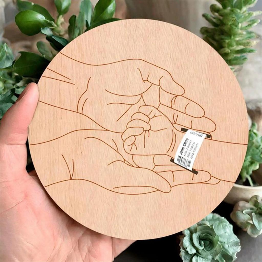 Personalized Baby Birth Memory Wood Slice Birth Record for Cherishing Family Moments for Nursery or Living Room Decor