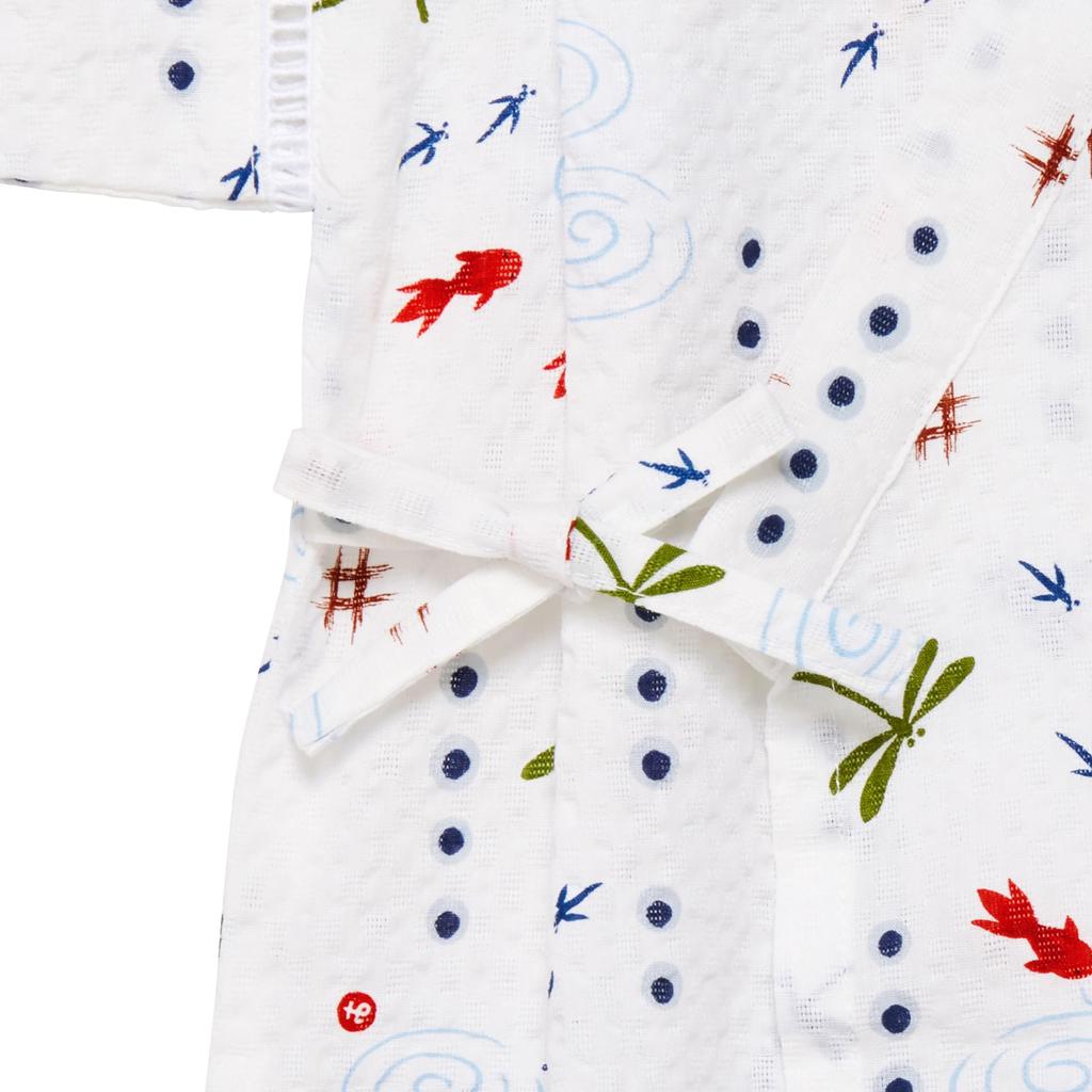 MIKI HOUSE Jinbei Suit Short Dragonfly and Goldfish Made In Perfect for Fireworks Summer Baby Set, Sleeves, Design, Japan, Boys', Festivals,
