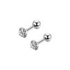 1 Pairs Stainless Steel Cartilage Stud Earrings for Men Women Helix Tragus CZ Barbell Conch Piercing Earrings Ear Hoop Earrings
