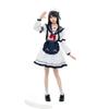 Halloween Navy Collar JK Uniform Suit Lolita Lolita Pure Desire Small Dress Pleated Blue and White Dress Women