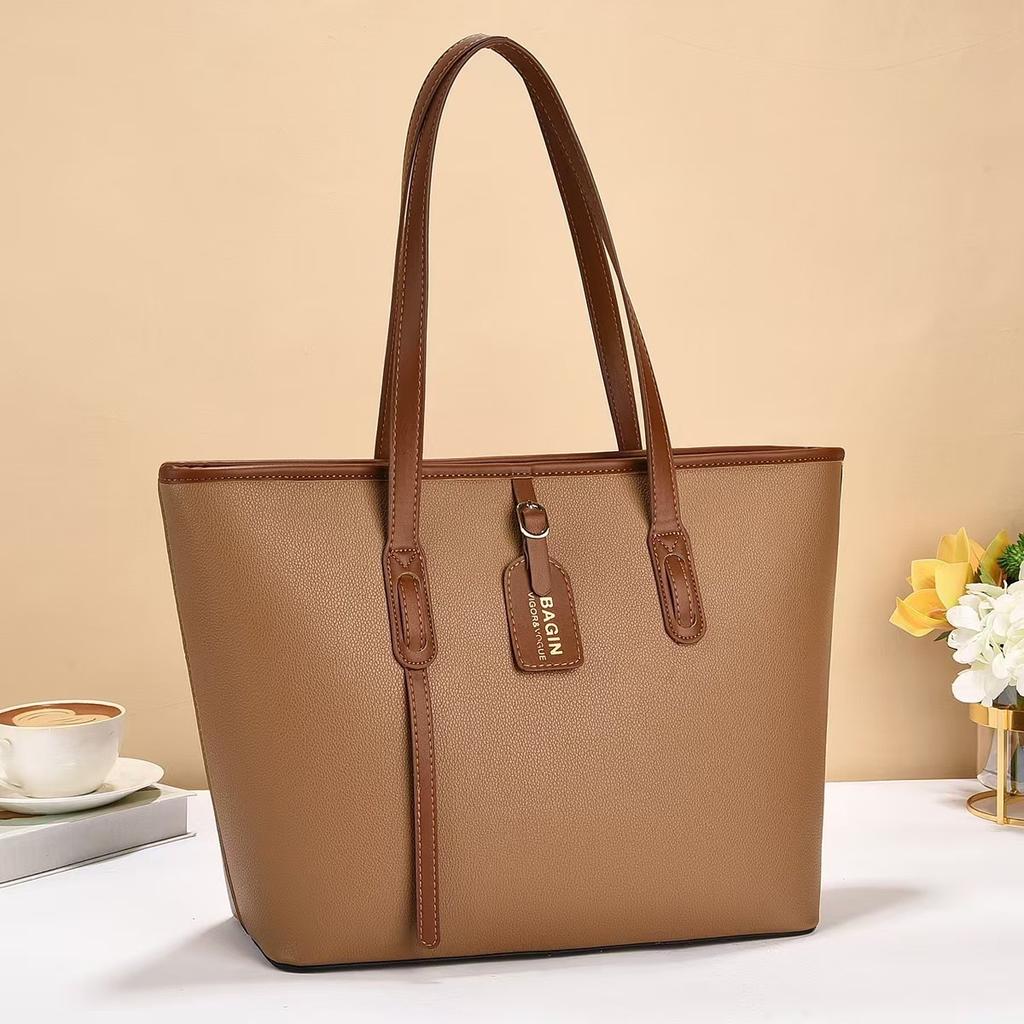 New minimalist wind tote bag large capacity large bag women's solid color versatile handbag