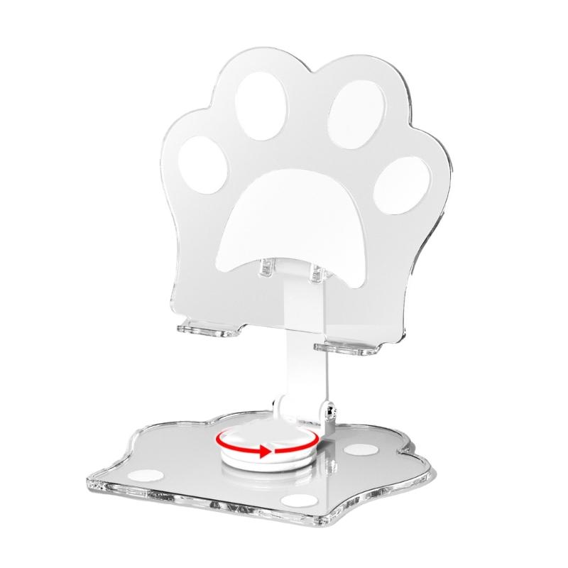 Strong Clear Phone Holder with Not  Slip  Pad Acrylic Desktop Mobile Phone Stand for Tablets Up To 12.9 Inches