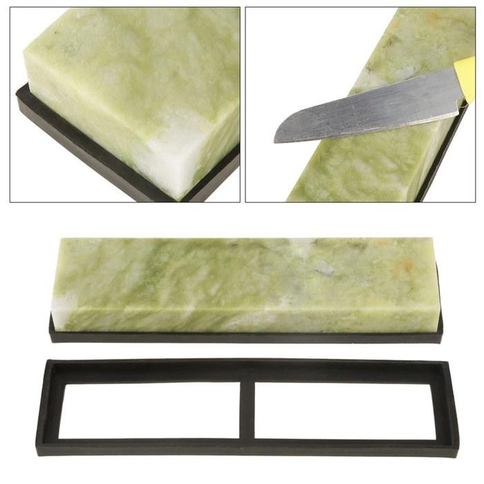 Whetstone Knife Sharpening Stone 10000 Grit with Non-Slip Base, Natural Emerald Finishing Stone 10000+