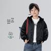 Boys' Hooded PU Leather Jacket