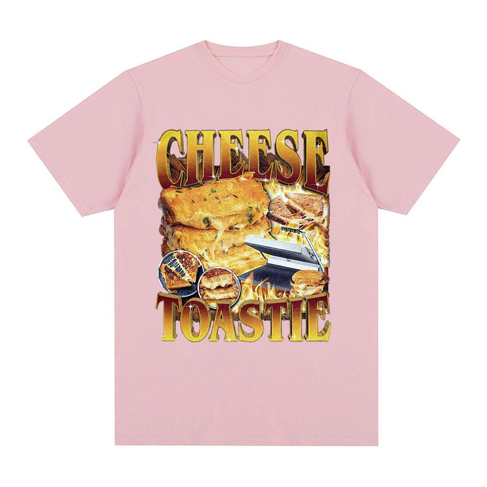 Funny Cheese Toastie T-shirt Food Lovers Gift T Shirts Men Women Cotton Casual O-Neck Short Sleeve Oversized T-shirts Streetwear