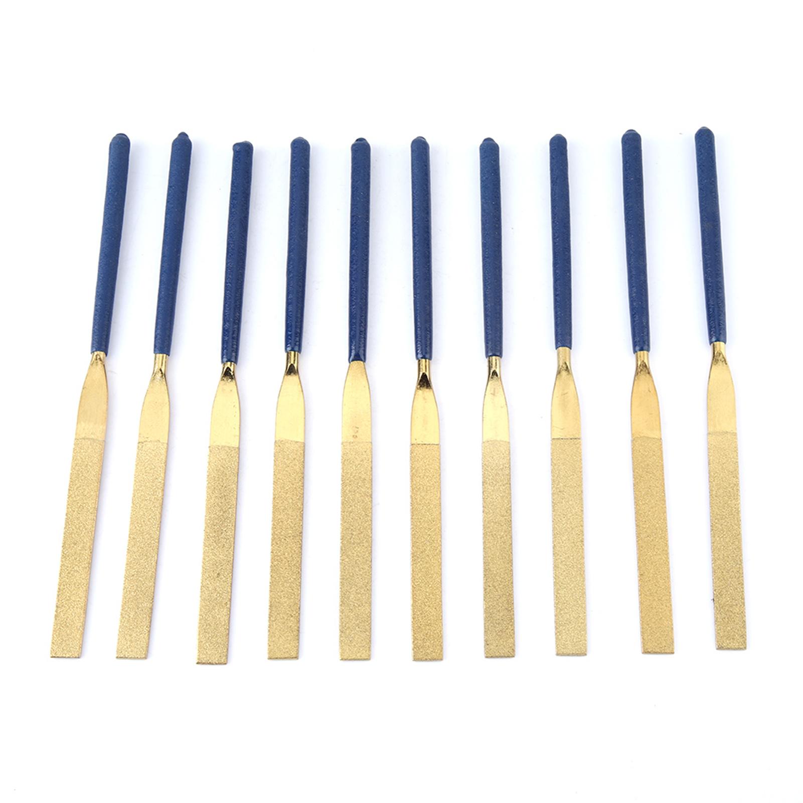

10Pcs High Wear resistant Diamond Flat Files Jewelry Repair Tool 5*180