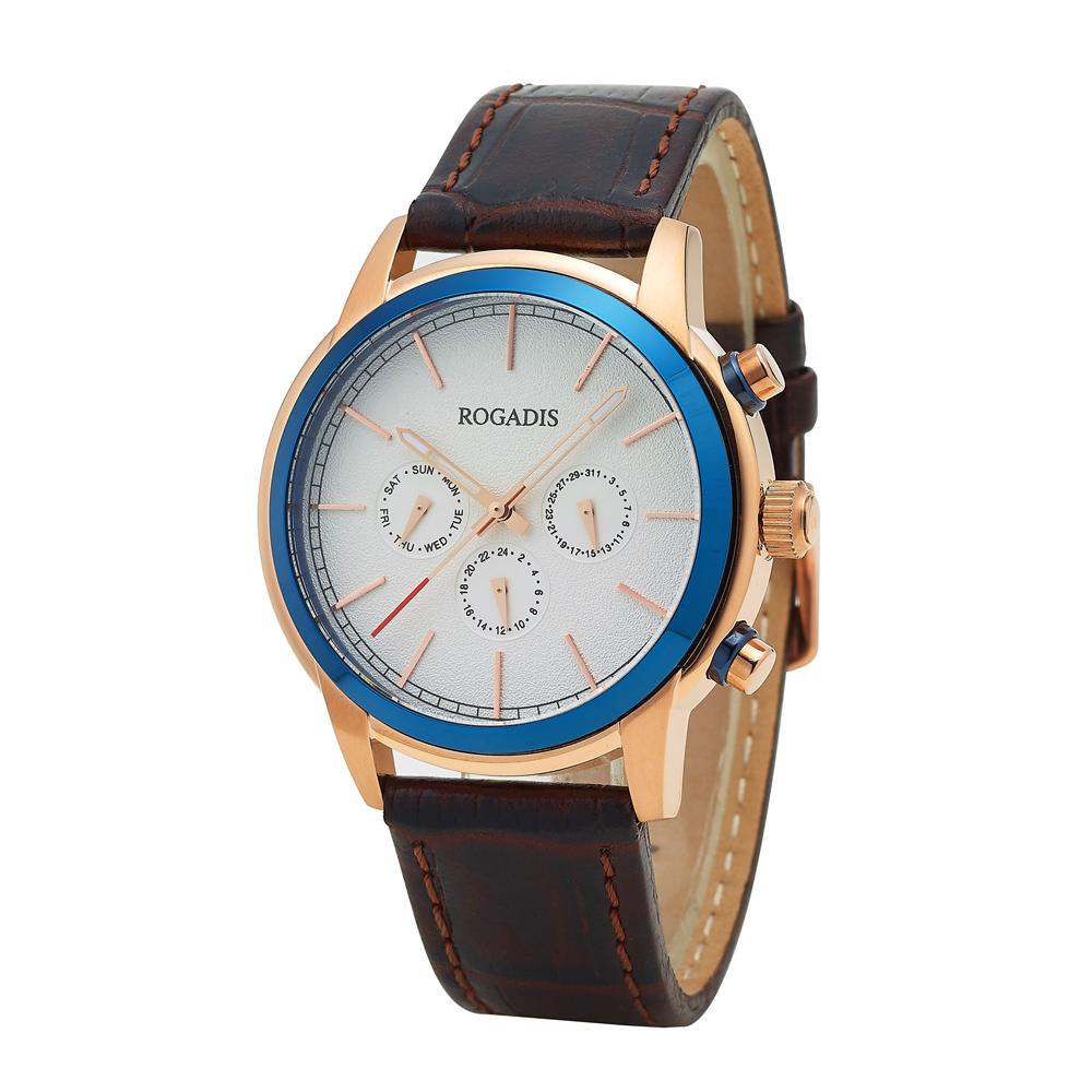 Logadiseu Multi Men'S Leather Watch Dh170306_Rg