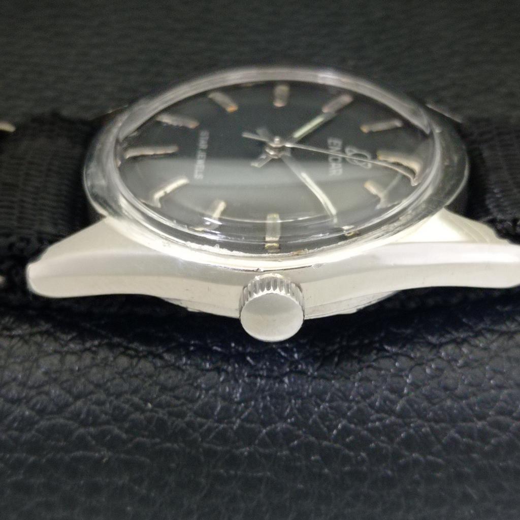 Handaufzug Vintage Enicar Star Jewels 1140 Schweizer Herrenuhr, schwarz, a703028-1