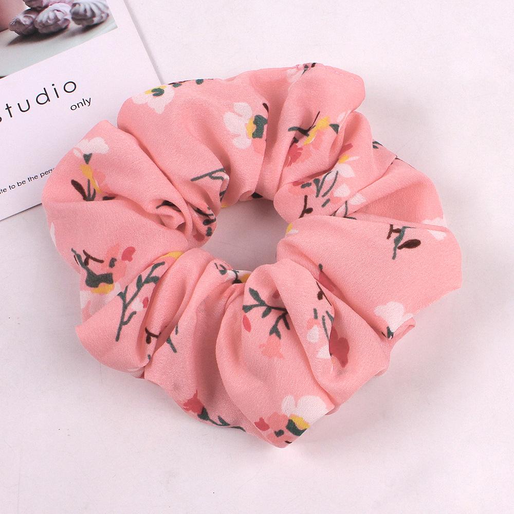Vintage Blumige Mehrschichtige Scrunchies Premium Elastische Haargummis für Damen Niedriger Pferdeschwanzhalter Herbst Tägliches Haaraccessoire