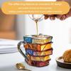 Malt Bokkrus, Unik Fargerik Resin Stablede Bøker Kaffekopp, Samlerobjekt Gave til Lesere, Bibliotekarer, Litteraturelskere