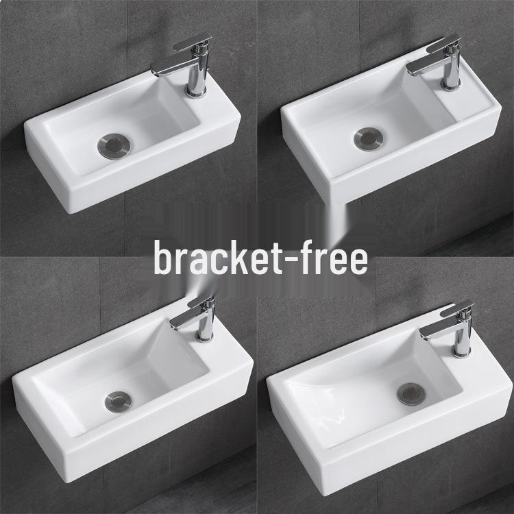 Square Ceramic Wall-Mounted Mini Bathroom Washbasin