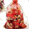 Large Red Gauze Wedding Candy Bags for Gift Packaging